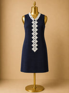 XL Lilly Pulitzer Callista White Embroitdery Neckline Shift Sleeveless Dress