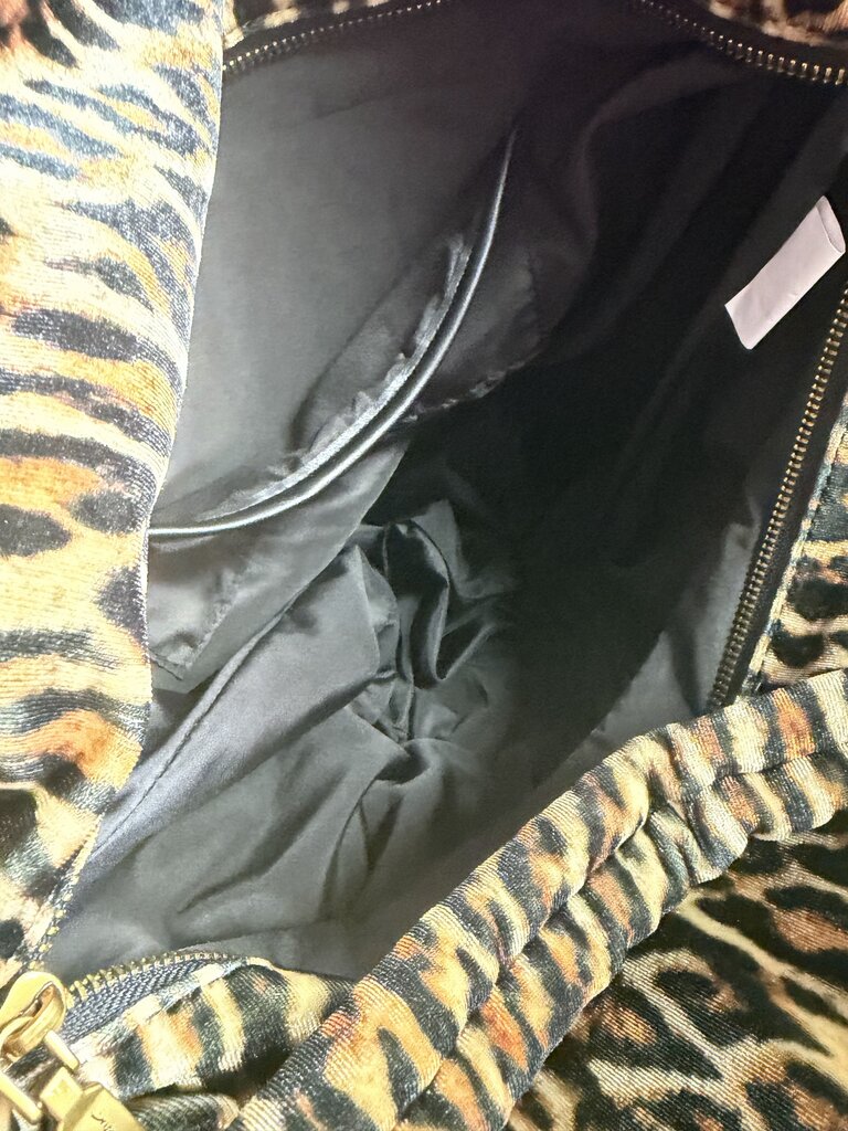 Betsy Johnson X Marks the Spot Be Mine Quilted Puff Leopard Tote