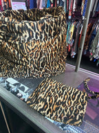 Betsy Johnson X Marks the Spot Be Mine Quilted Puff Leopard Tote