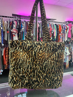 Betsy Johnson X Marks the Spot Be Mine Quilted Puff Leopard Tote