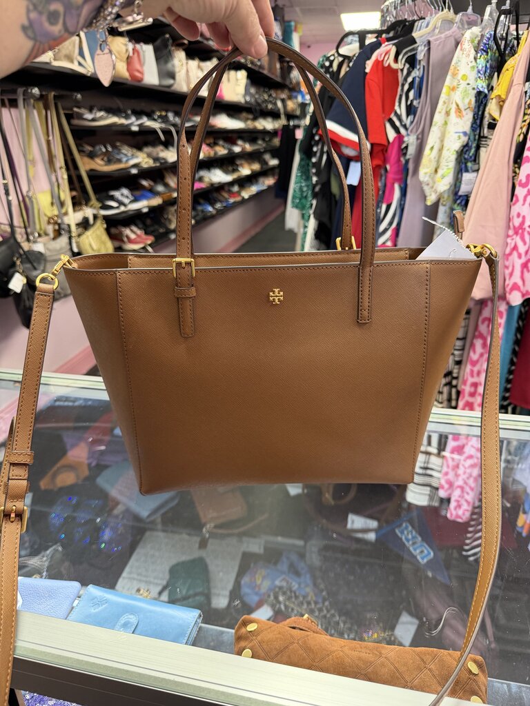 Tory Burch Emerson Zip Close Tote Safffiano