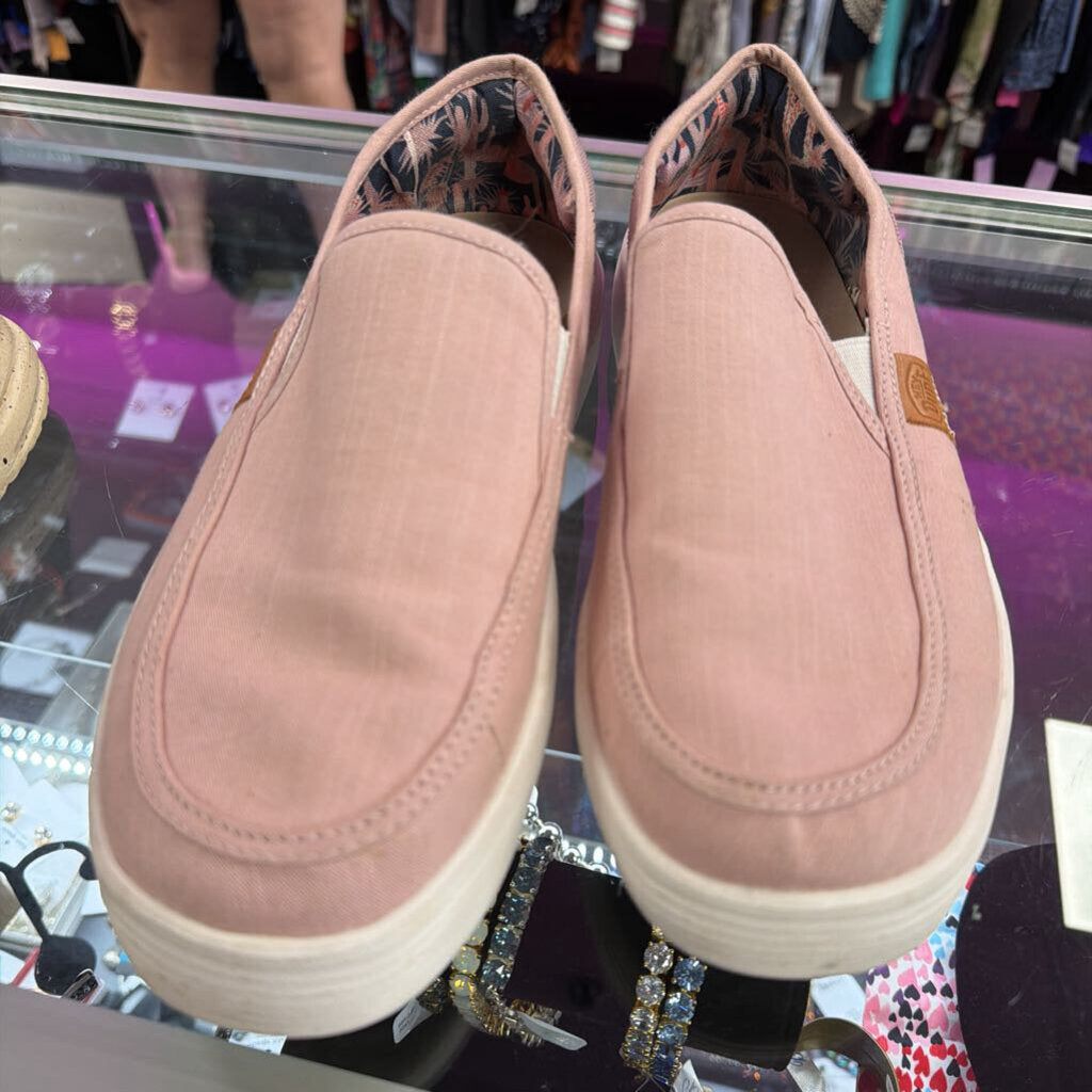 10 Hey Dudes Pink Slide On Sneakers