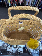 Hattack Woven Beach Tote W/ Fringe