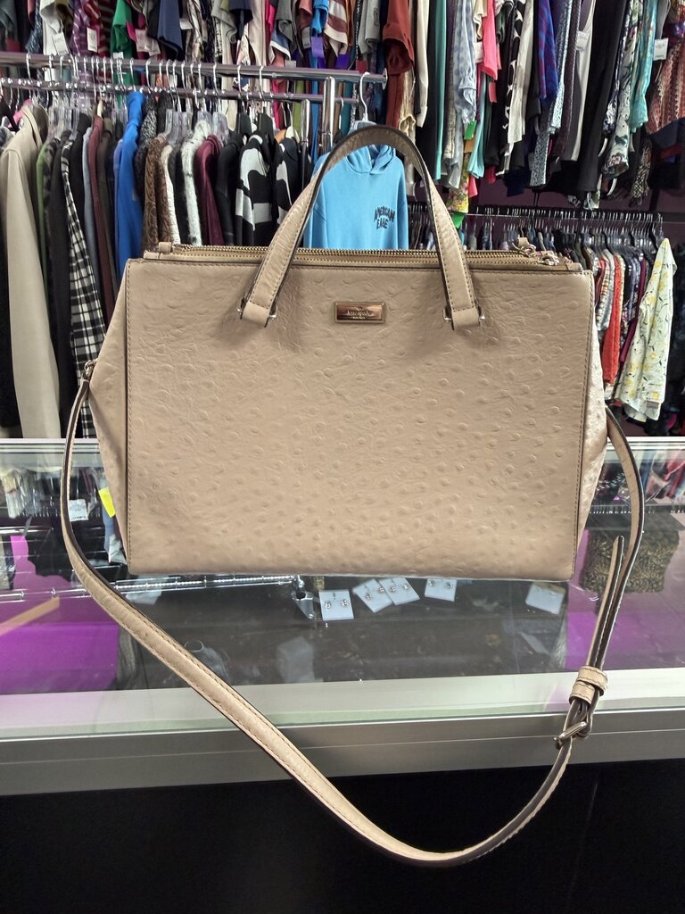 Kate Spade Bristol Drive Loden Satchel Ostrich Embossed Leather