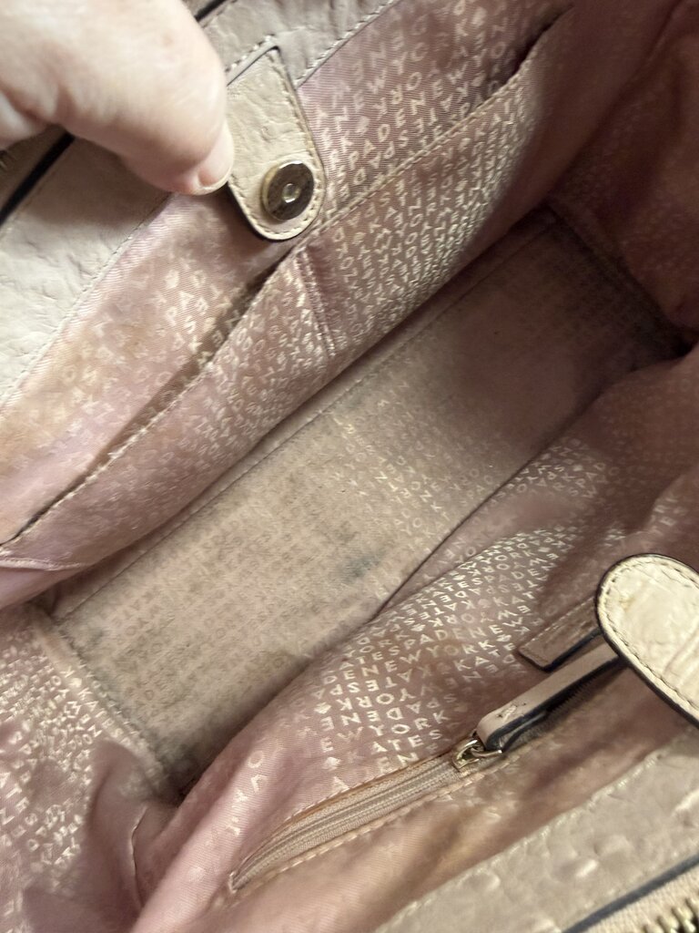 Kate Spade Bristol Drive Loden Satchel Ostrich Embossed Leather