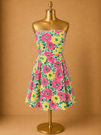 8 Lilly Pulitzer Doodle Bug Daisy Mini Avaline Strapless Floral S/W Shirred