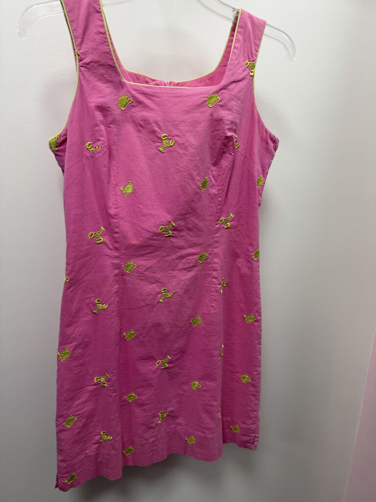 6 Lilly Pulitzer VTG Sleeveless Crab Lobster Shift Dress
