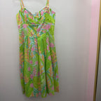10 Lilly Pulitzer VTG Botanical Garden Billie Tropical Palm Sleeveless Dress