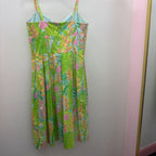 10 Lilly Pulitzer VTG Botanical Garden Billie Tropical Palm Sleeveless Dress