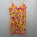 6 Lilly Pulitzer VTG Pacific Wing Parrot Slip Vacation Spring Dress Pink