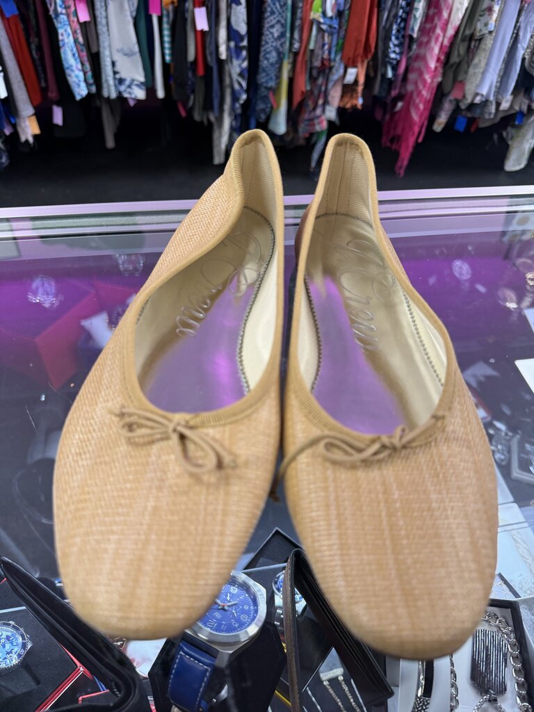 9.5 J Crew Straw Woven Ballet Flat