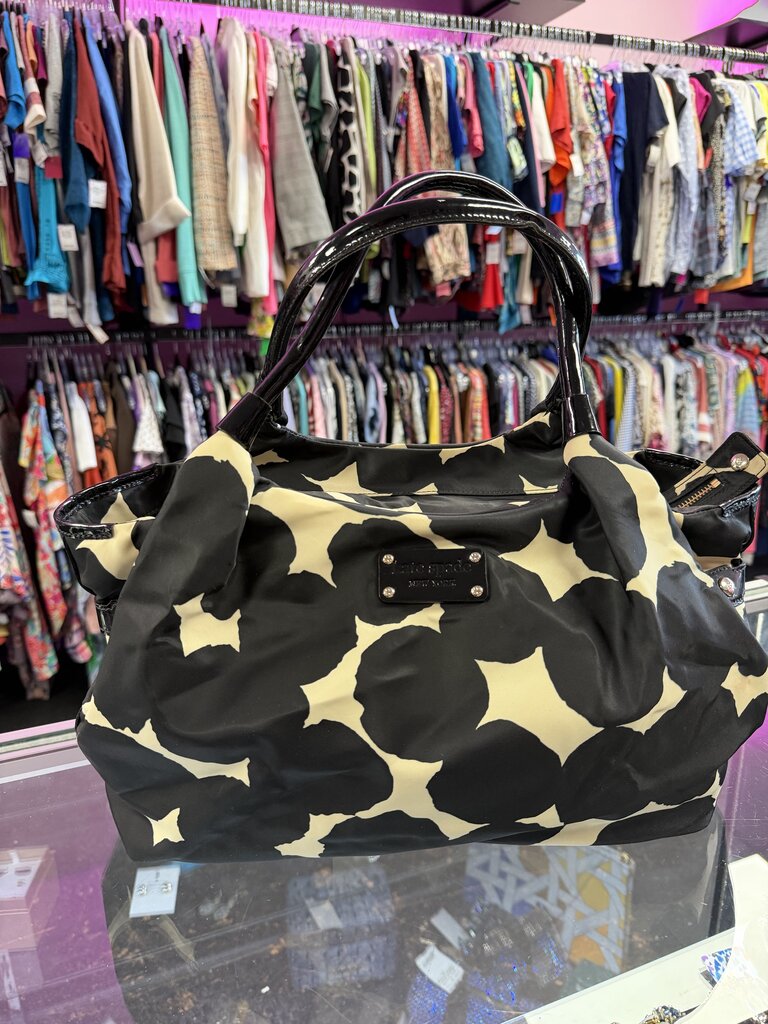 Kate Spade New York Black Nylon Stevie Baby Diaper Bag Tote