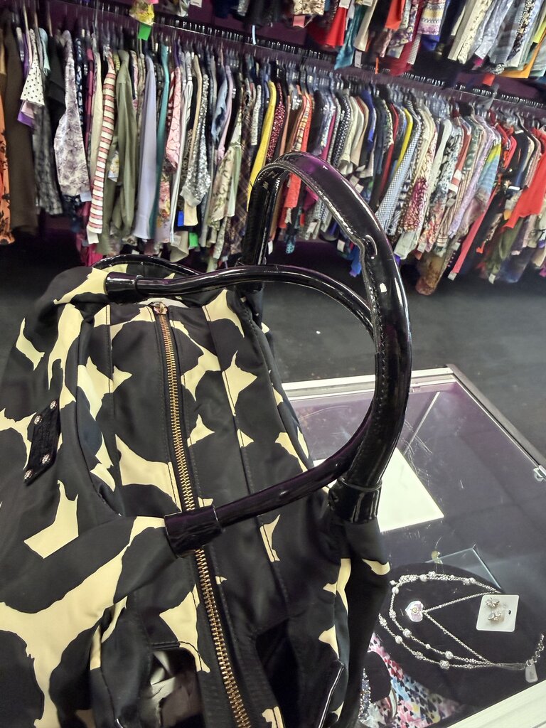 Kate Spade New York Black Nylon Stevie Baby Diaper Bag Tote