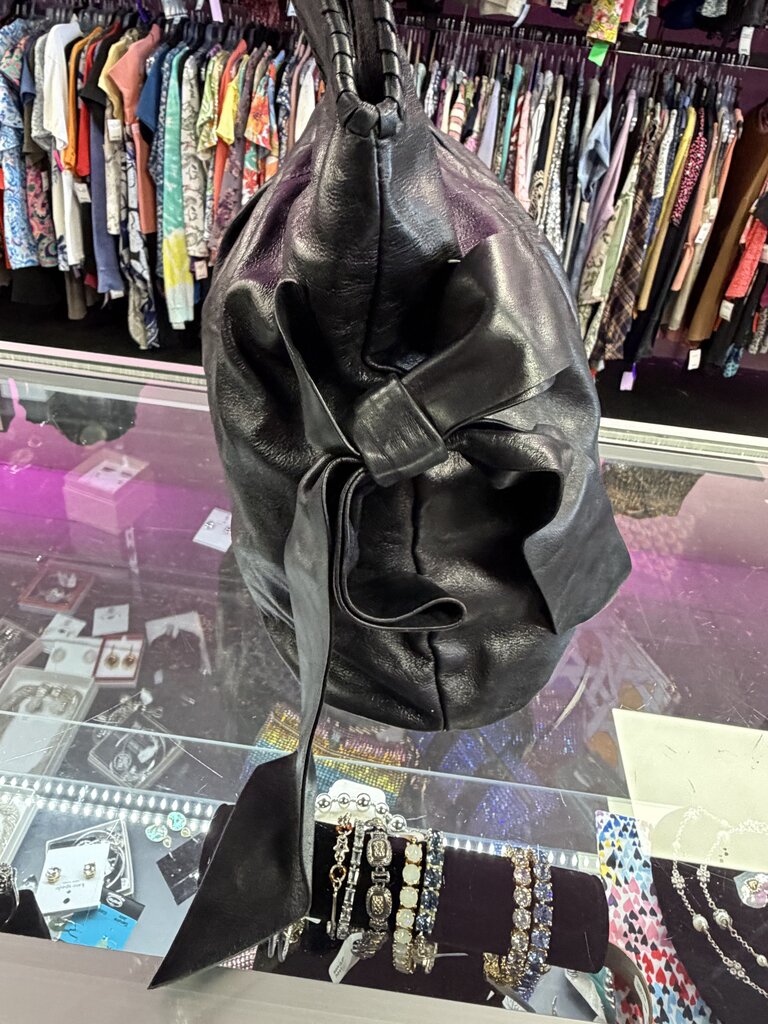Talbot's Leather Woven Detail Bow Hobo
