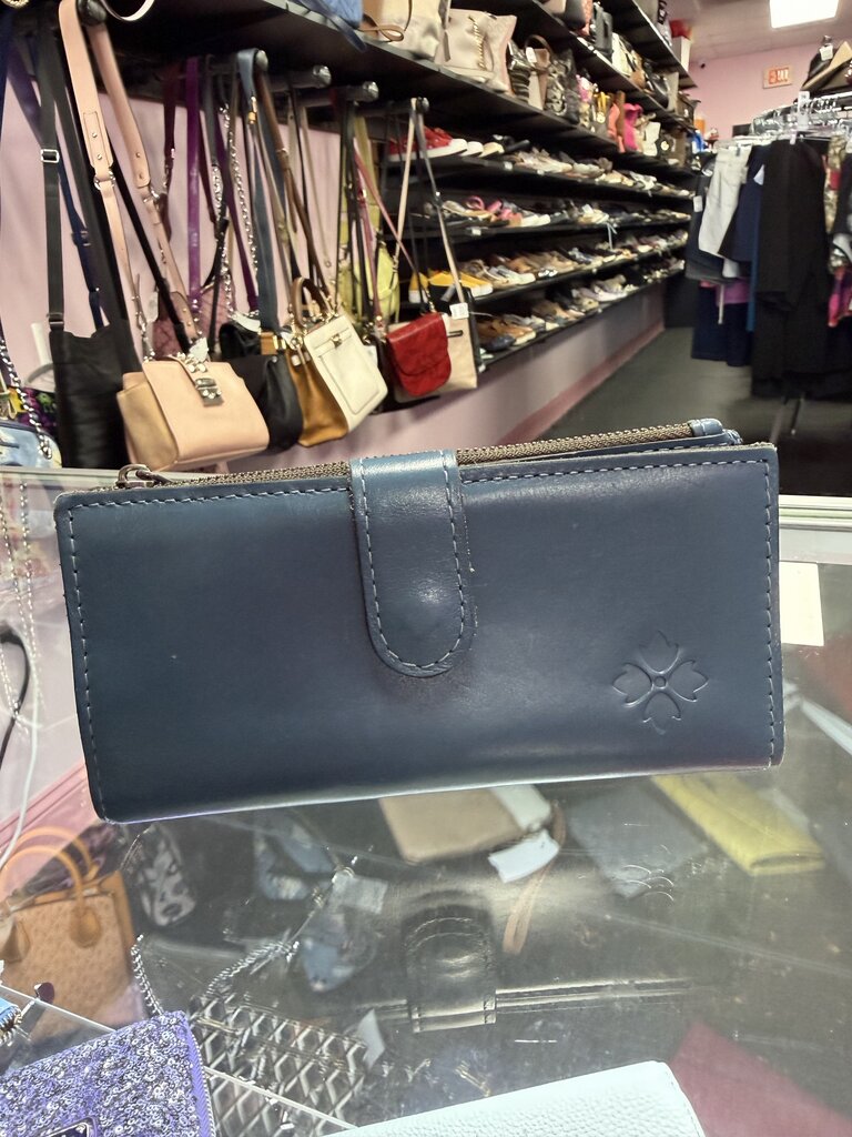 PATRICIA NASH LEATHER NAZARI LEATHER WALLET CARIBBEAN BLUE