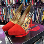 8 Lunchiny Platform Patent Velvet Animal Print
