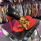8 Lunchiny Platform Patent Velvet Animal Print