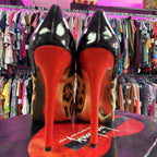 8 Lunchiny Platform Patent Velvet Animal Print