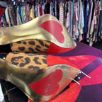 8 Lunchiny Platform Patent Velvet Animal Print