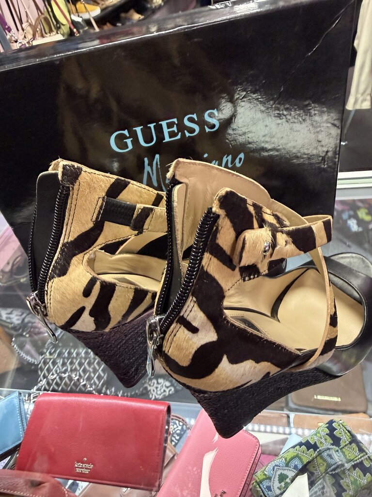 8.5 Guess by Marciano Animal Print Wedge
