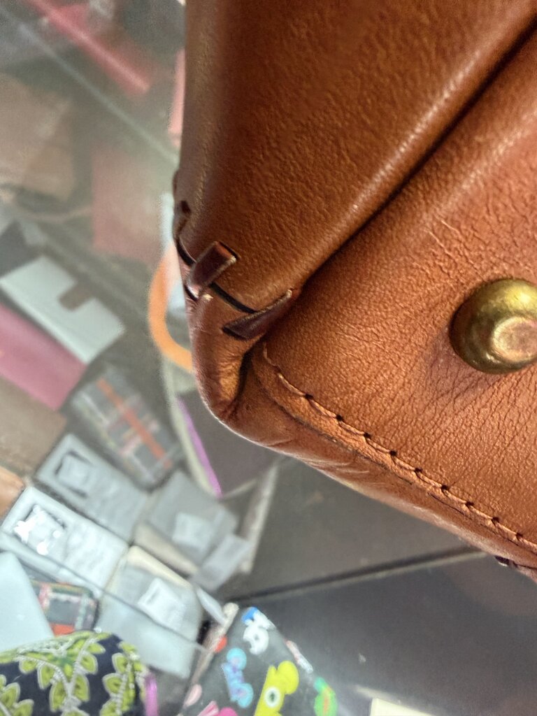 Patricia Nash Leather Whipstitch Patchwork Tote