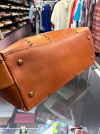 Patricia Nash Leather Whipstitch Patchwork Tote