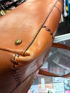 Patricia Nash Leather Whipstitch Patchwork Tote