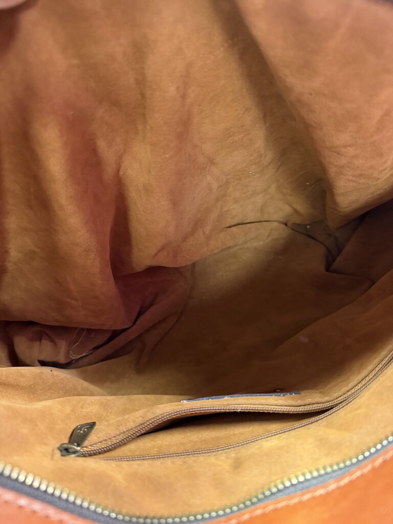 Patricia Nash Leather Whipstitch Patchwork Tote