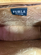Furla Vintage Crocodile Embossed Leather Tote