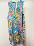 12 Patterned Tank Dress Paisley Key Hole Back NWT