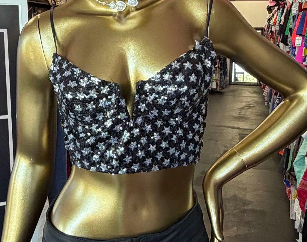 MD Anthropologie NWT Sequin Bralette