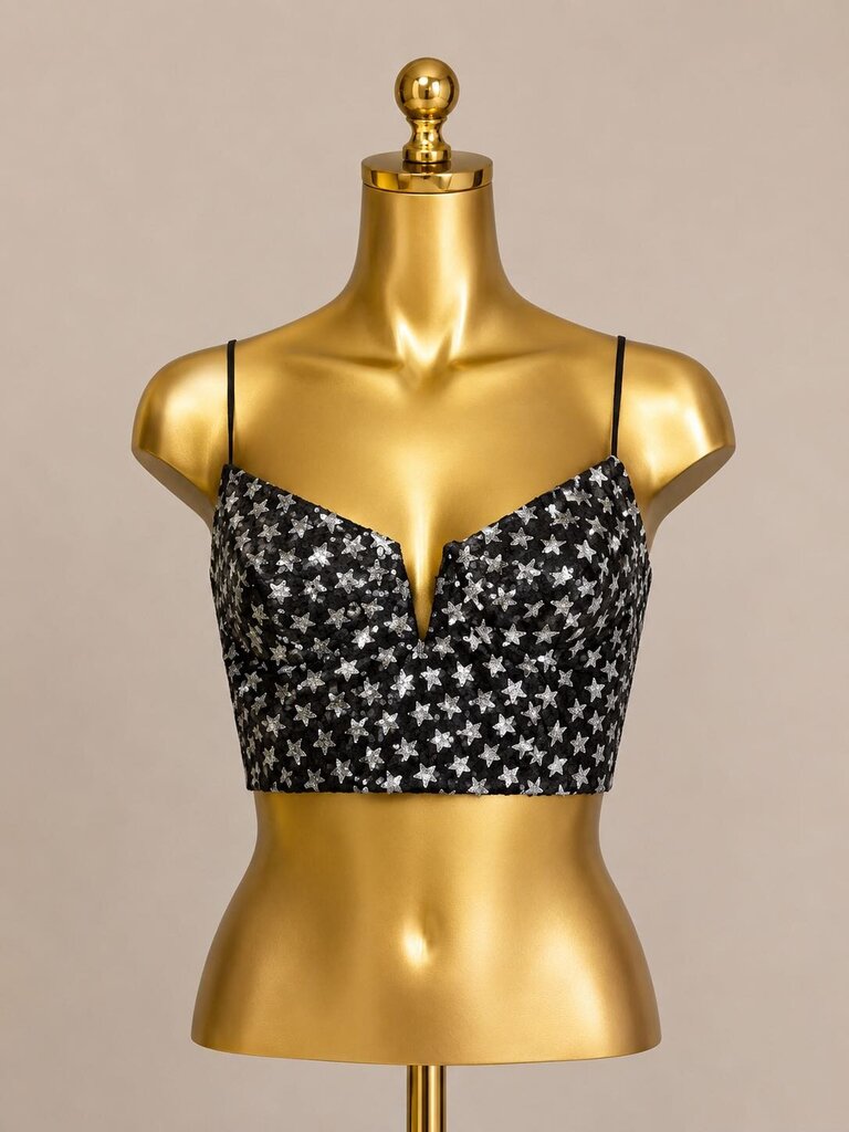 MD Anthropologie NWT Sequin Bralette