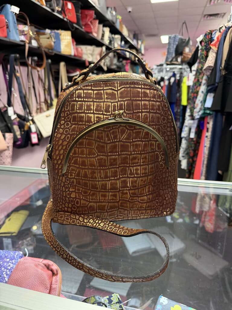 Patricia Nash Crocodile Embossed Backpack