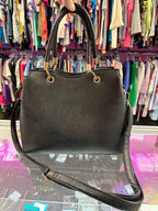 Braided Handle Tassel Satchel