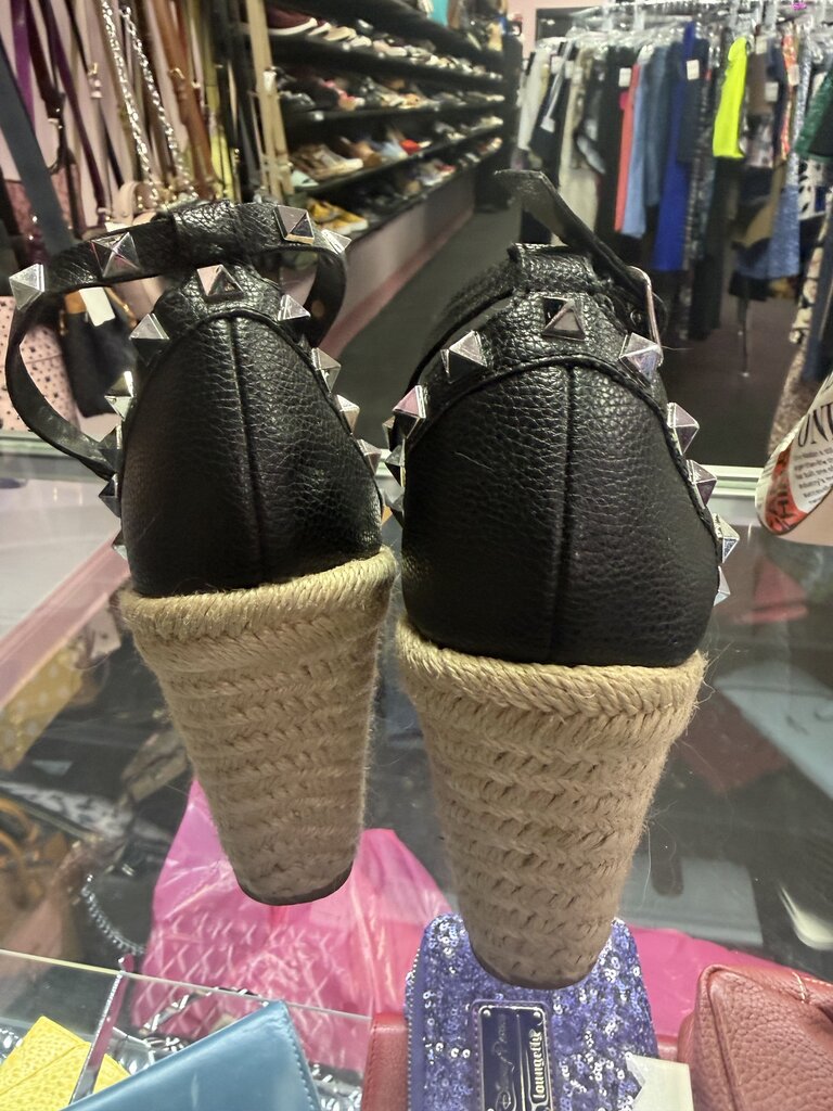 8 Steve Madden Wedge Espadrille Studded Ankle Strap