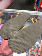 LG/8 Rainbow Braided Flirty Thong Leather Sandals