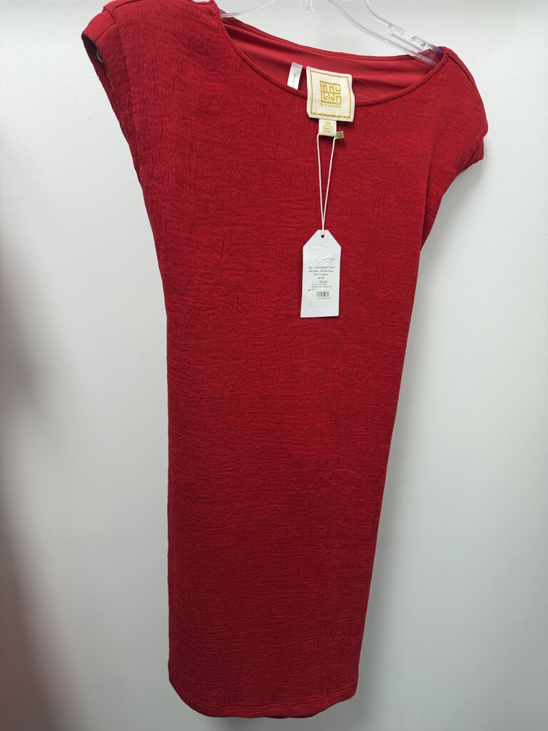XS Emily McCarthy NWT Padded Cap Sleeve Boat Neck Solid Textured Dress