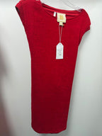 XS Emily McCarthy NWT Padded Cap Sleeve Boat Neck Solid Textured Dress