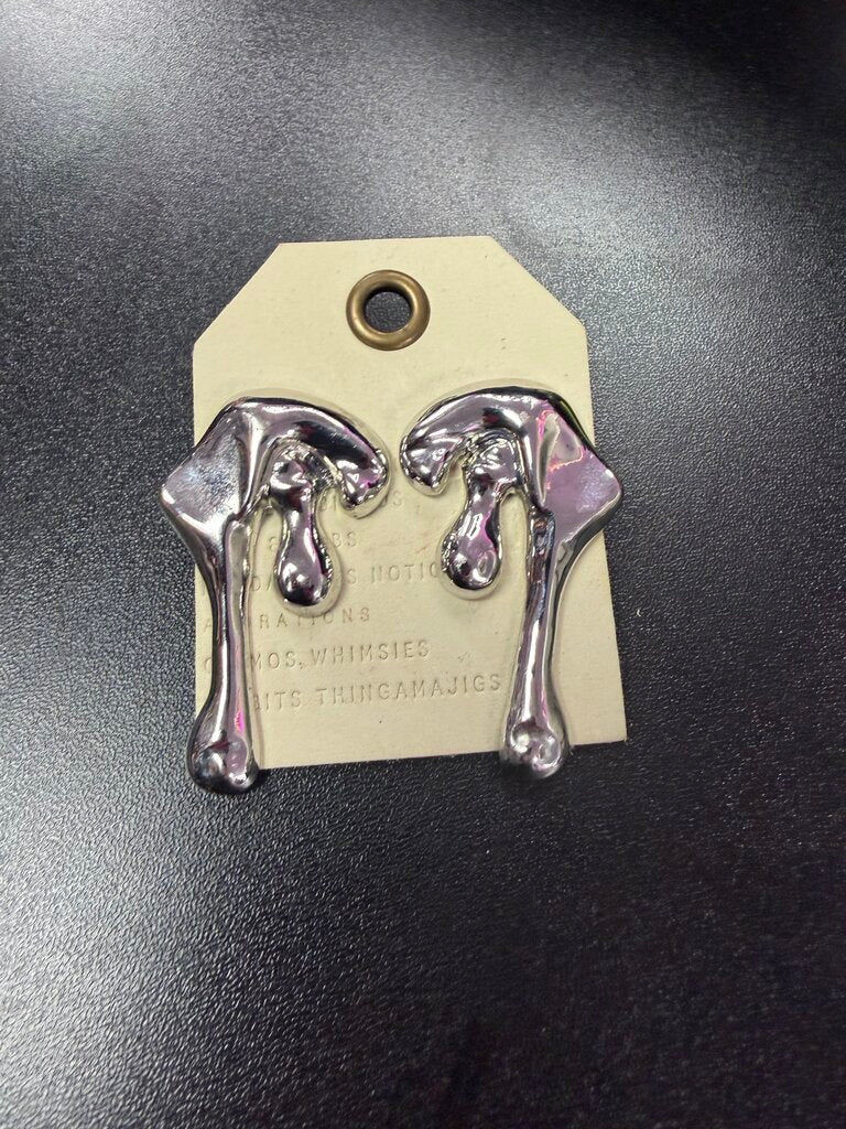 Anthropologie NWT Melted Metal Post Earring