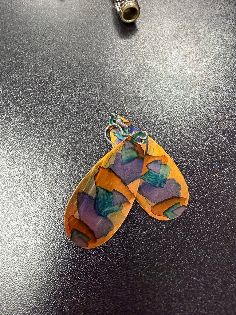 Dangle Orange Purple Teal