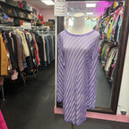 MD DVF L/S Beach Striped Mesh Dress