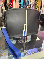 Alfred Dunhill Dunhill Duke Zipped Pouch Blue Wrist Strap