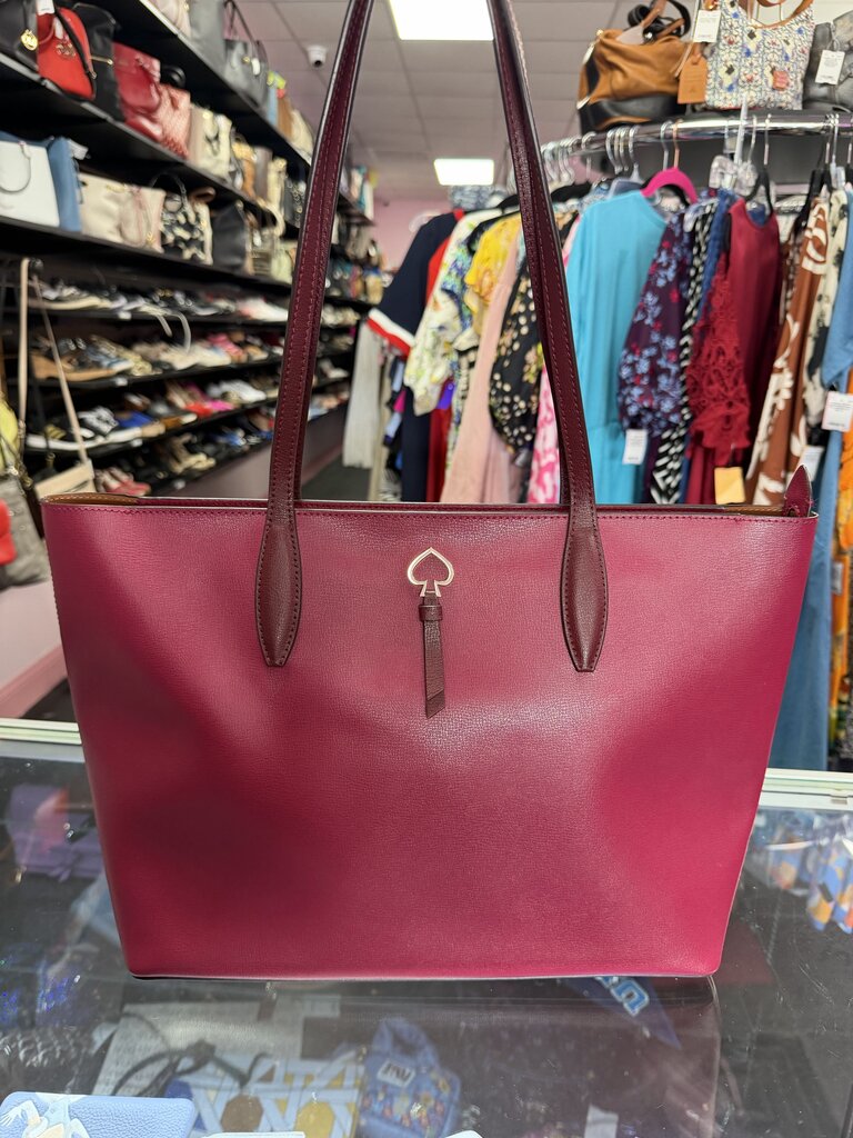 Kate Spade Adel Zip Close Tote Magenta Leather