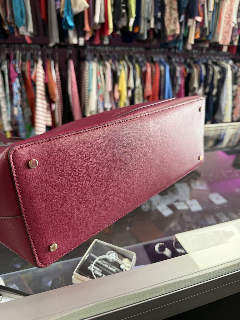 Kate Spade Adel Zip Close Tote Magenta Leather