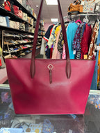 Kate Spade Adel Zip Close Tote Magenta Leather