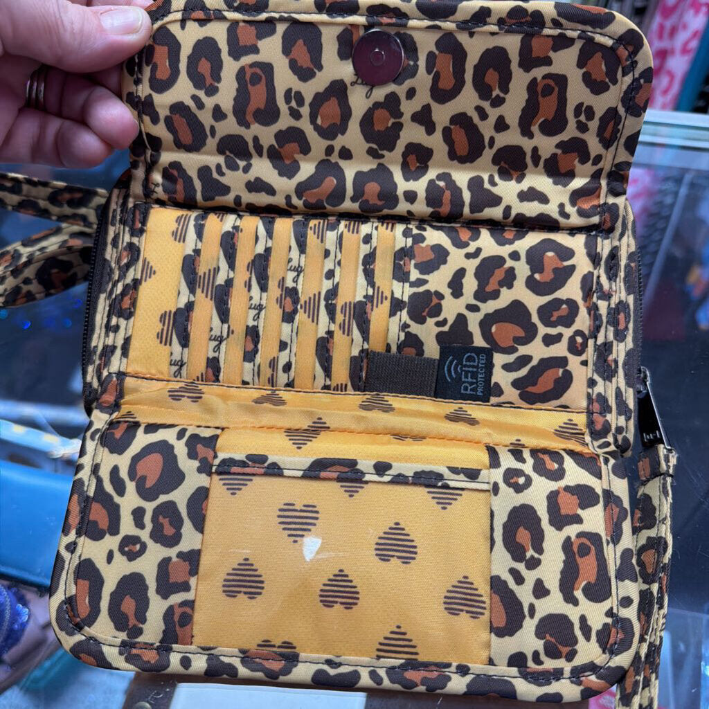 Lug Kickflip Convertible Wallet Crossbody Bag Animal Print RFID Protected