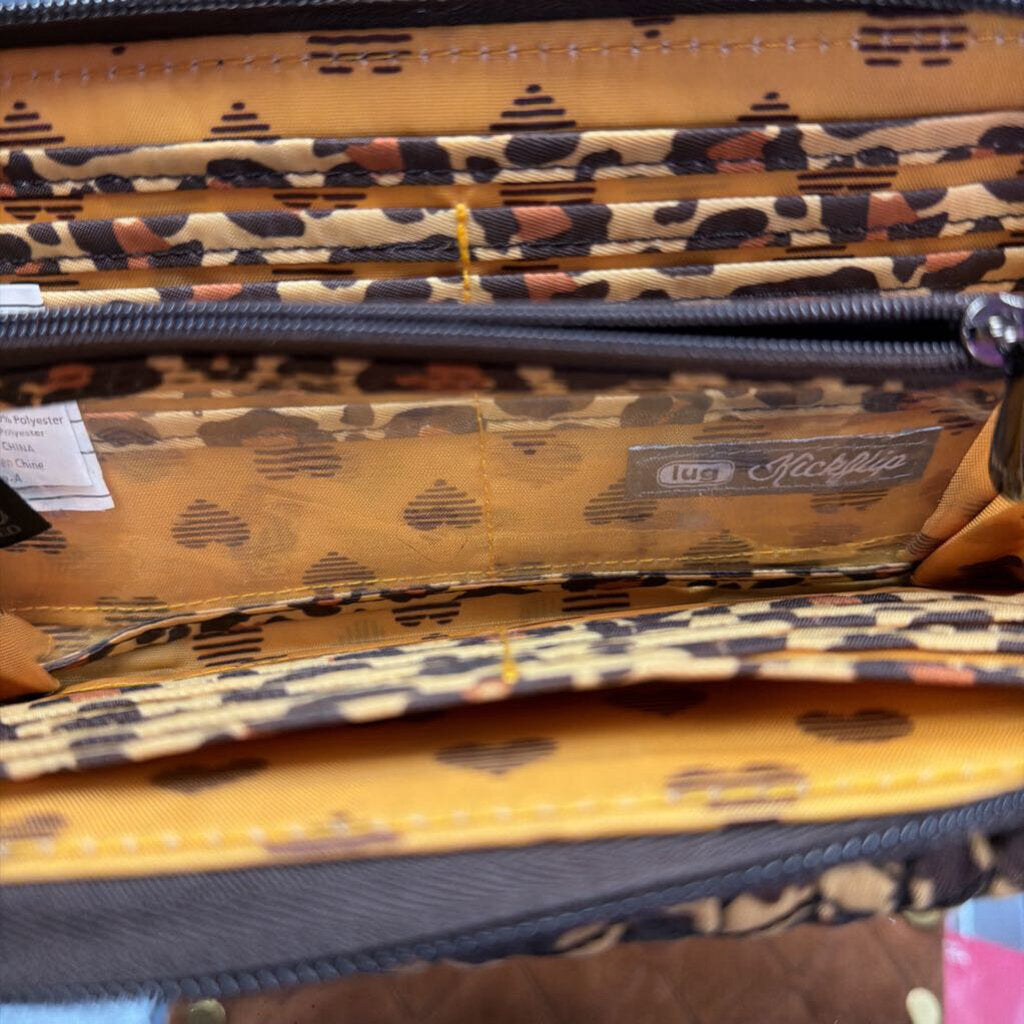 Lug Kickflip Convertible Wallet Crossbody Bag Animal Print RFID Protected