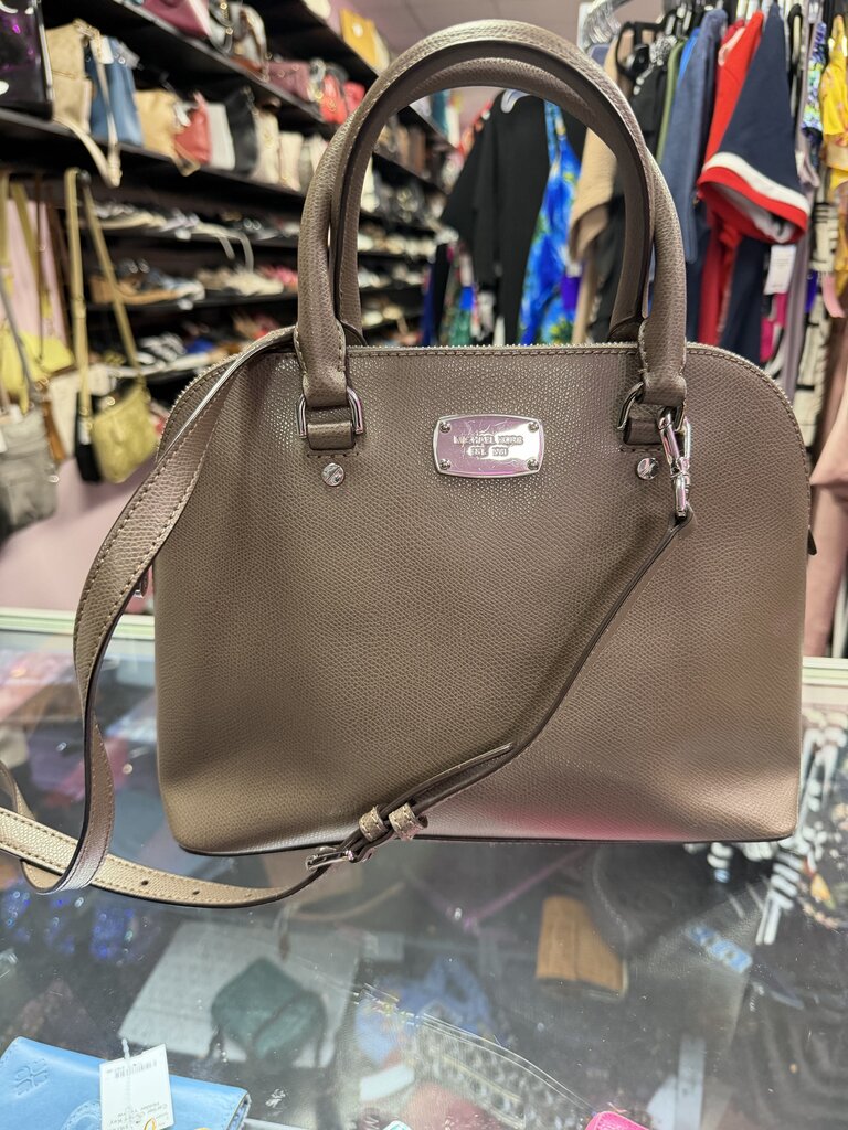 Michael Kor Cindy Large Dome Satchel Saffiano Leather Satchel