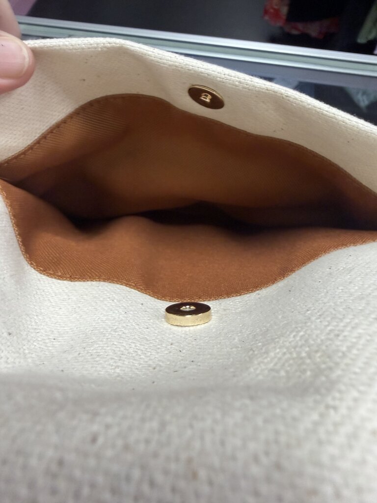 Cole Haan Bucket Bag Canvas British Tan Leather