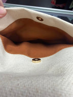 Cole Haan Bucket Bag Canvas British Tan Leather